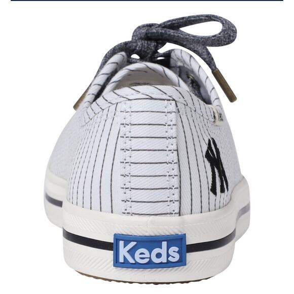 Keds New York Yankees Baseball White Kickstart Pinstripe Sneakers s z 6.5 - Picture 3 of 4